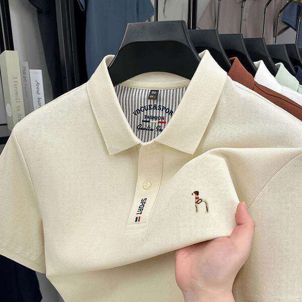 Outlet Clearance: Summer Short-Sleeve Polo Shirt for Men, 100% Pure Cotton, Business Casual Men's Top