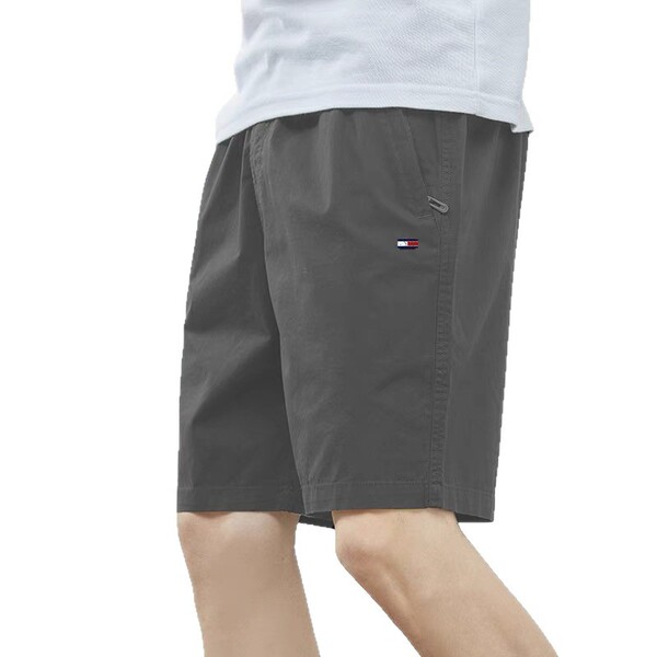 Authentic Tommy Summer Pure Cotton Five-Point Pants Men's Casual Versatile Loose Beach Pants Pure Cotton Shorts Trendy and Comfortable